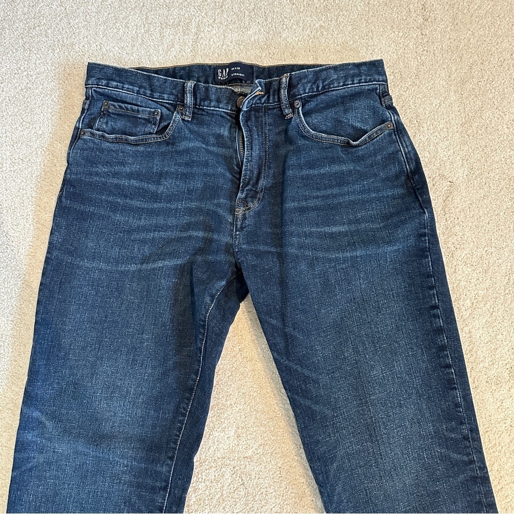 Gap Men’s Straight Cut Jeans in Dark Blue sz 33x32